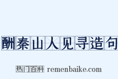 酬秦山人见寻造句是什么意思的图片